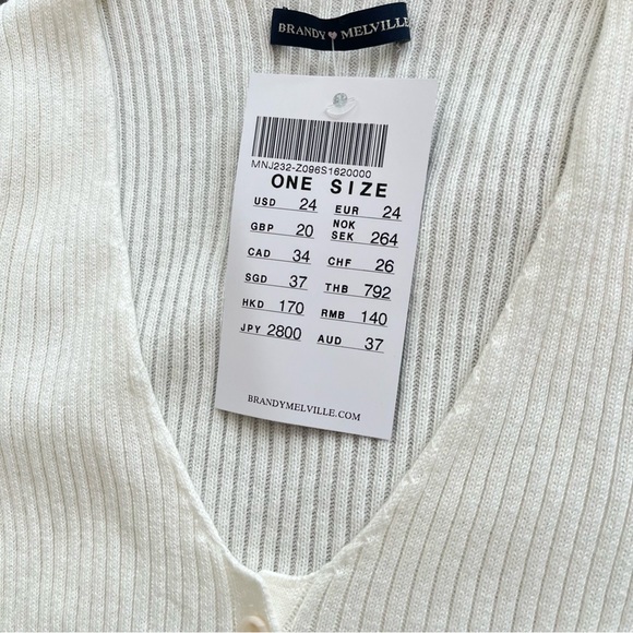 BRANDY MELVILLE cardigan top- new with tags - Picture 2 of 7
